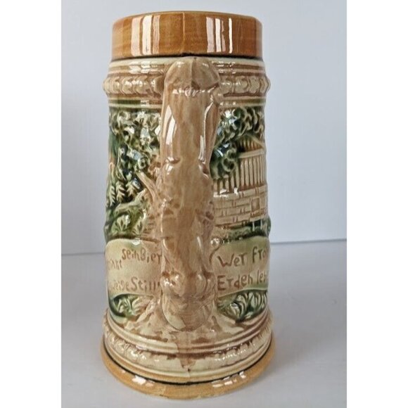 Vintage Collectible Embossed German Beer Stein Made in Japan 7 Inch Tall - Picture 4 of 10